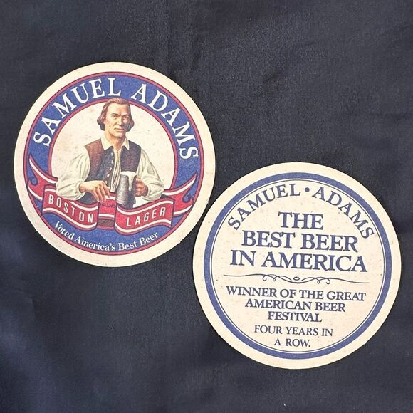 Vintage Samuel Adams Boston Lager cardboard beer mats Coasters NWOT - Picture 2 of 7